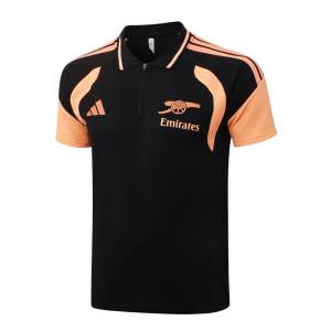 Survetement Arsenal Polo 2026 2027 Noir Orange (4)