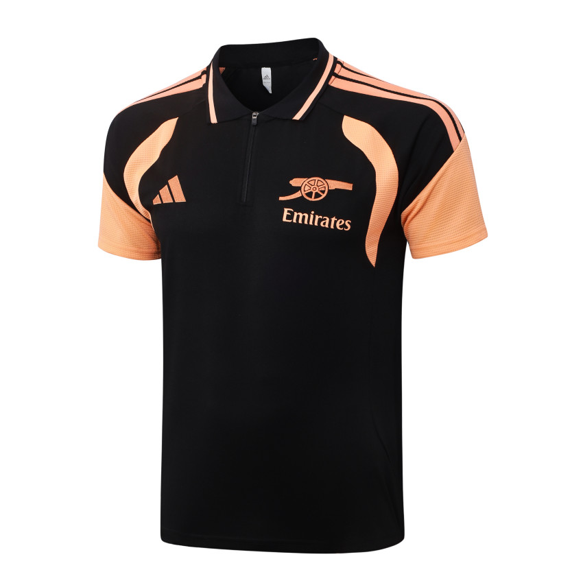 Survetement Arsenal Polo 2026 2027 Noir Orange (4)