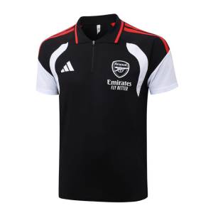 Survetement Arsenal Polo 2026 2027 Noir Rouge (2)