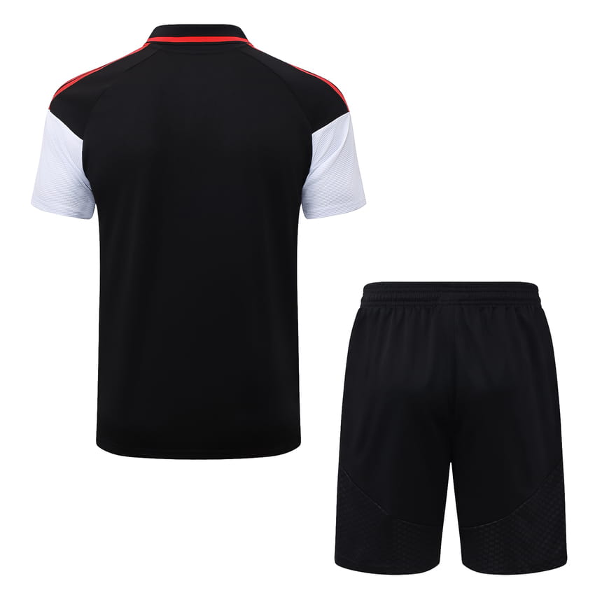 Survetement Arsenal Polo 2026 2027 Noir Rouge (4)