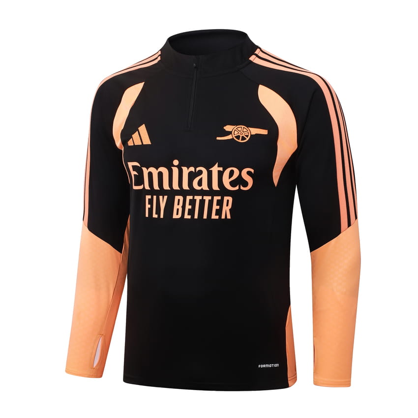 Survetement Arsenal Training 2026 2027 Noir Orange (2)