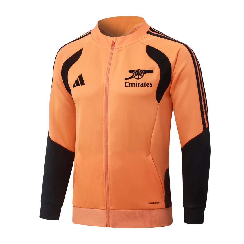 Survetement Arsenal Veste 2026 2027 Orange Noir (4) Survetement Arsenal Veste 2026 2027 Orange Noir (4)