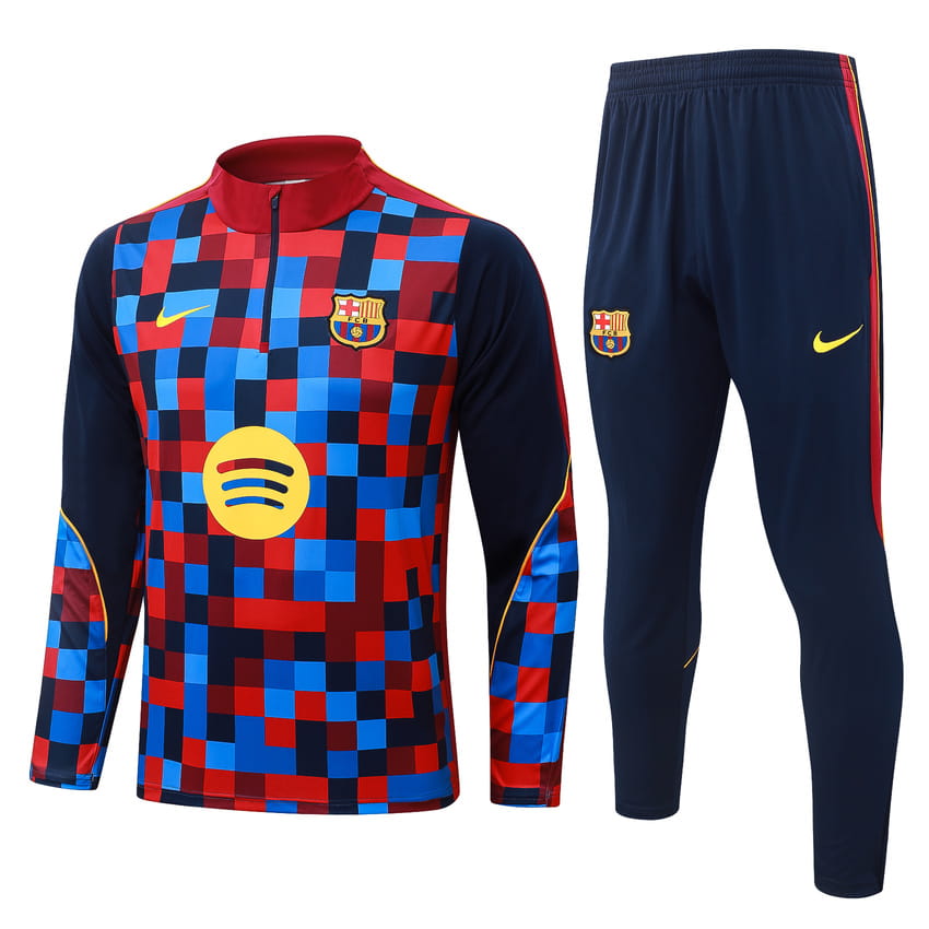 Survetement Barca Training 2026 2027 Bleu Rouge (1)