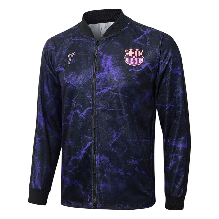 Survetement Barca Veste 2025 2026 Noir Violet (4)
