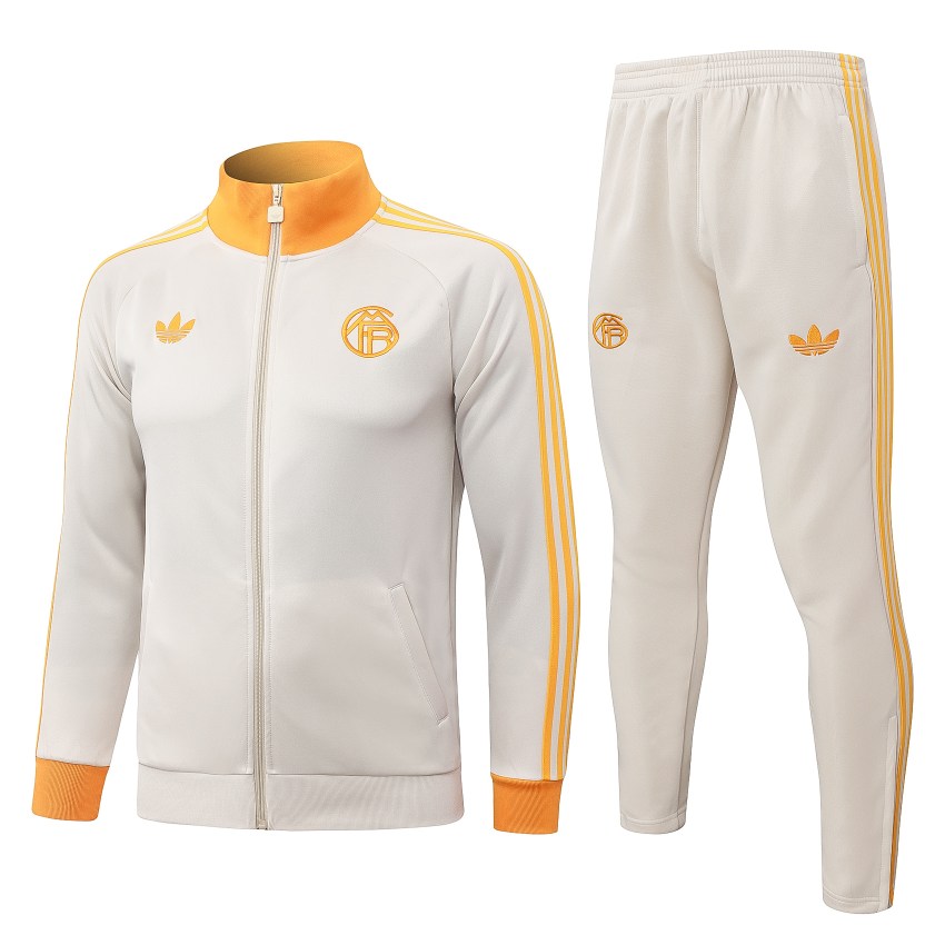 Survetement Bayern Munich Veste 2026 2027 Beige Orange (1)