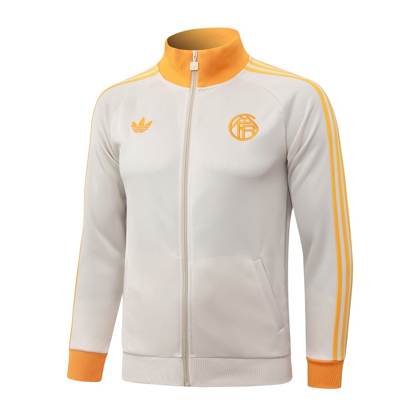 Survetement Bayern Munich Veste 2026 2027 Beige Orange (4)