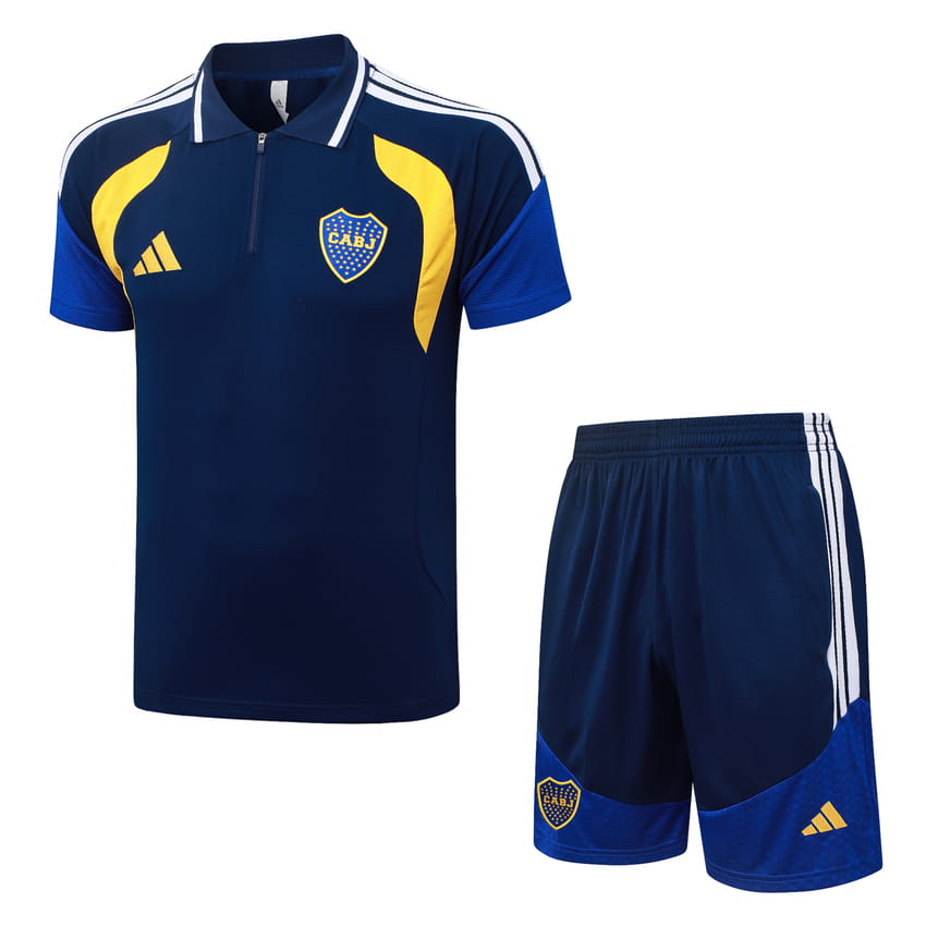 Survetement Boca Junior Polo 2026 2027 Bleu marine (1)