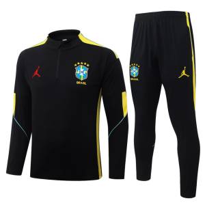 Survetement Bresil Training 2026 2027 Noir Jaune