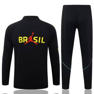 Survetement Bresil Training 2026 2027 Noir Jaune (3)