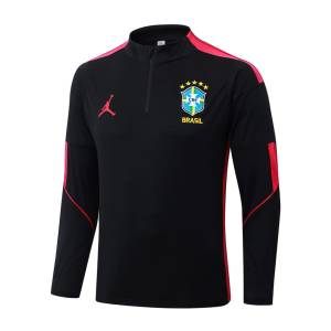 Survetement Bresil Training 2026 2027 Noir Rouge (2)