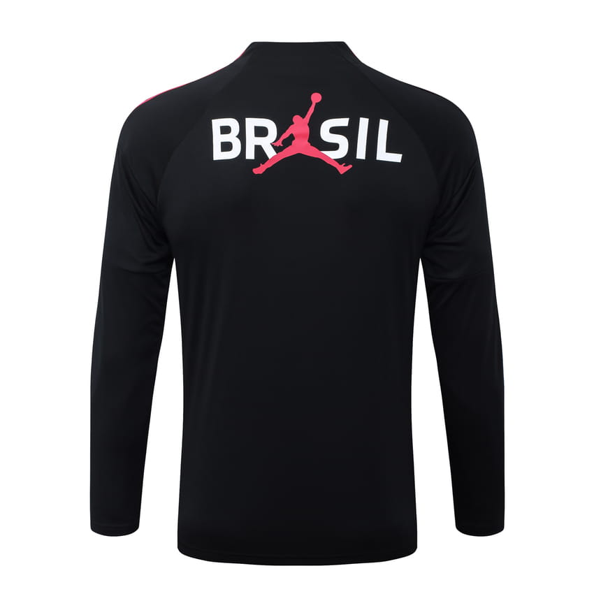 Survetement Bresil Training 2026 2027 Noir Rouge (3)
