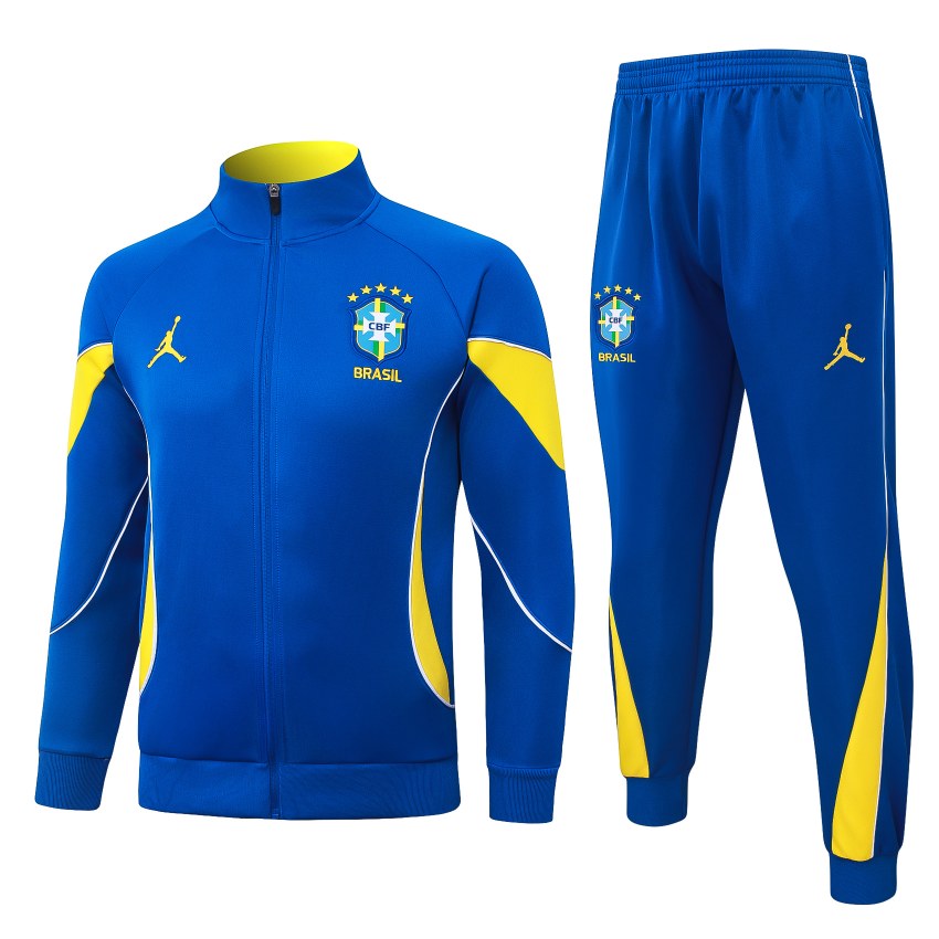 Survetement Bresil Veste 2026 2027 Bleu Jaune (1)