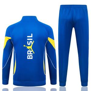 Survetement Bresil Veste 2026 2027 Bleu Jaune (2)