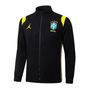 Survetement Bresil Veste 2026 2027 Noir Jaune (2)