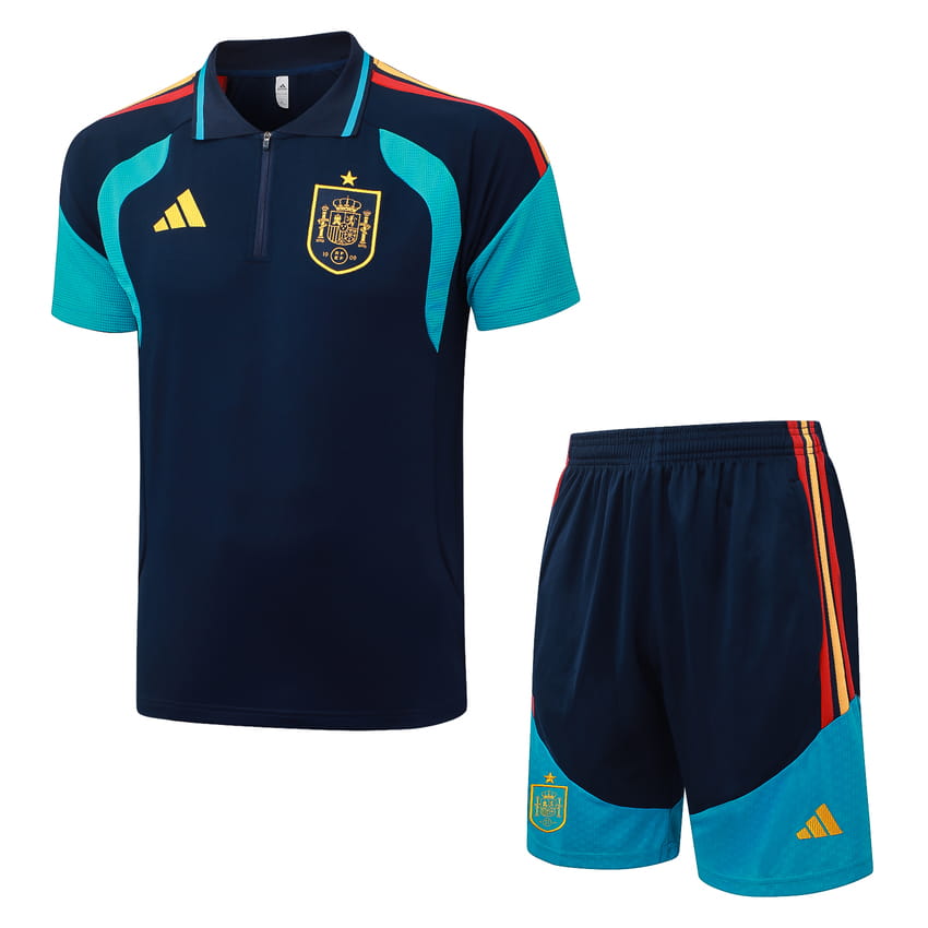 Survetement Espagne Polo 2026 2027 Bleu Sombre (1)