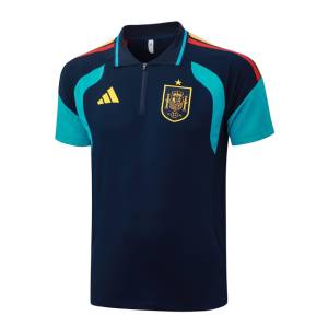 Survetement Espagne Polo 2026 2027 Bleu Sombre (4)
