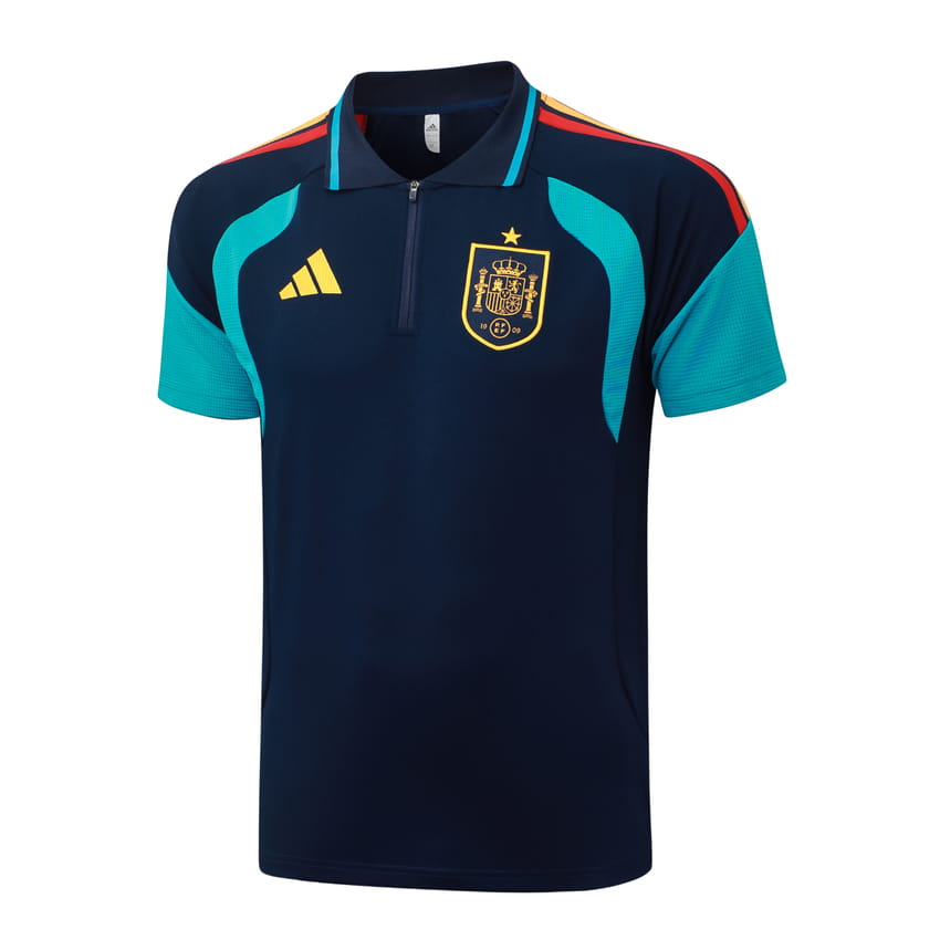 Survetement Espagne Polo 2026 2027 Bleu Sombre (4)