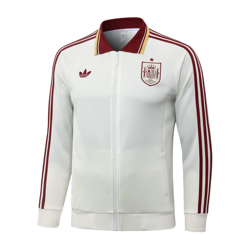 Survetement Espagne Veste 2026 2027 Blanc Rouge (4)