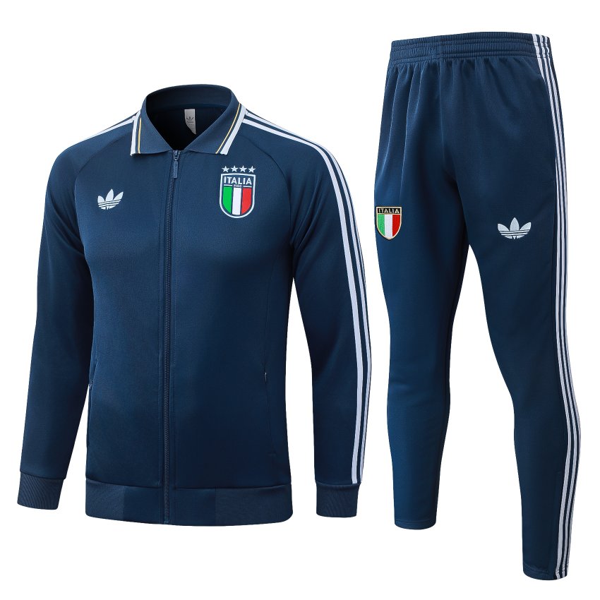 Survetement Italie Veste 2026 2027 Bleu Sombre (1)