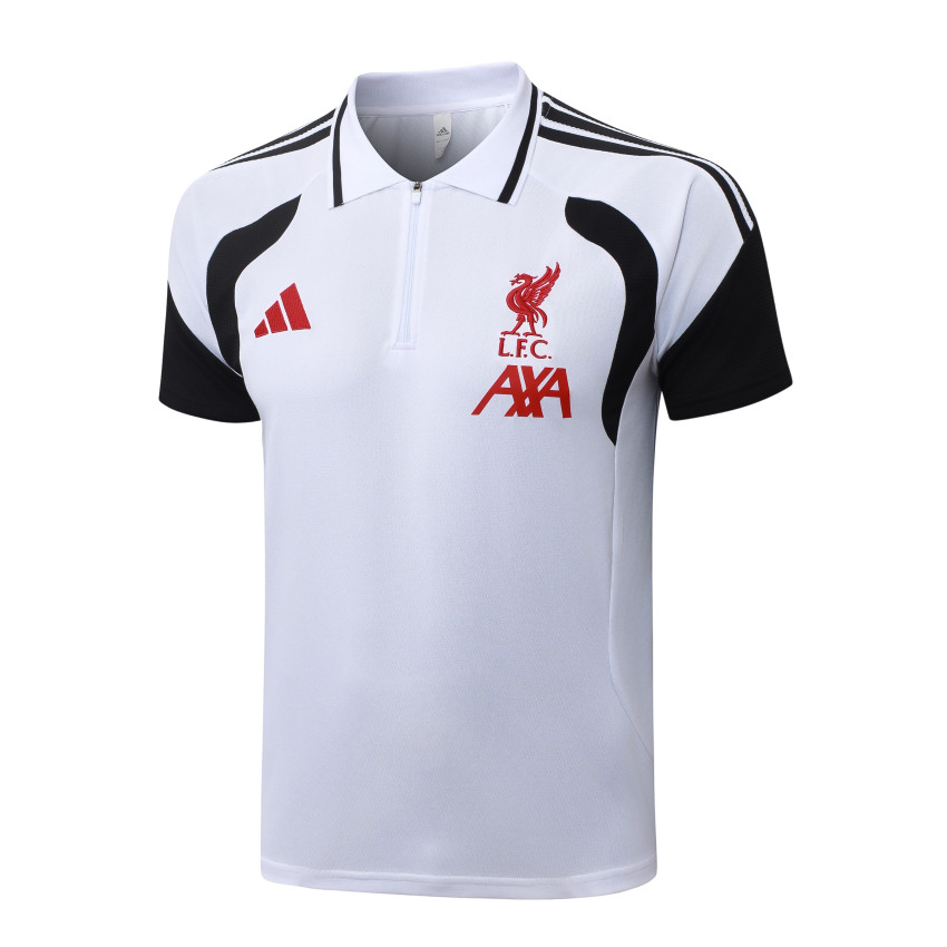 Survetement Liverpool Polo 2026 2027 Blanc Noir (4) Survetement Liverpool Polo 2026 2027 Blanc Noir (4)