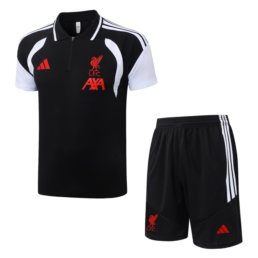 Survetement Liverpool Polo 2026 2027 Noir Blanc (1) Survetement Liverpool Polo 2026 2027 Noir Blanc (1)