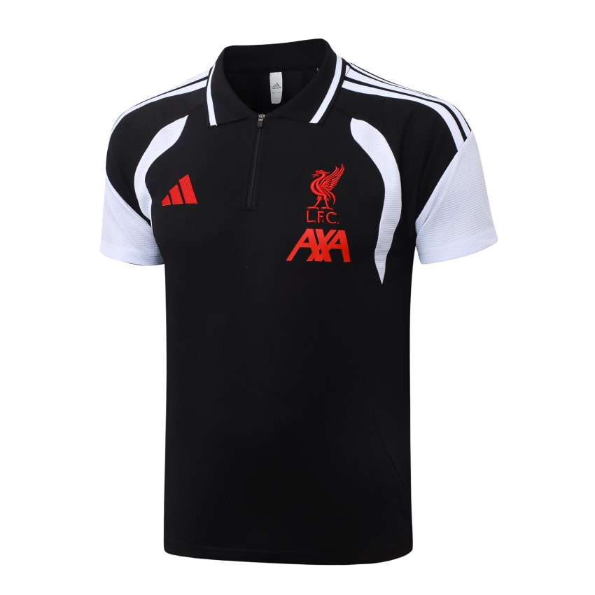 Survetement Liverpool Polo 2026 2027 Noir Blanc (4) Survetement Liverpool Polo 2026 2027 Noir Blanc (4)