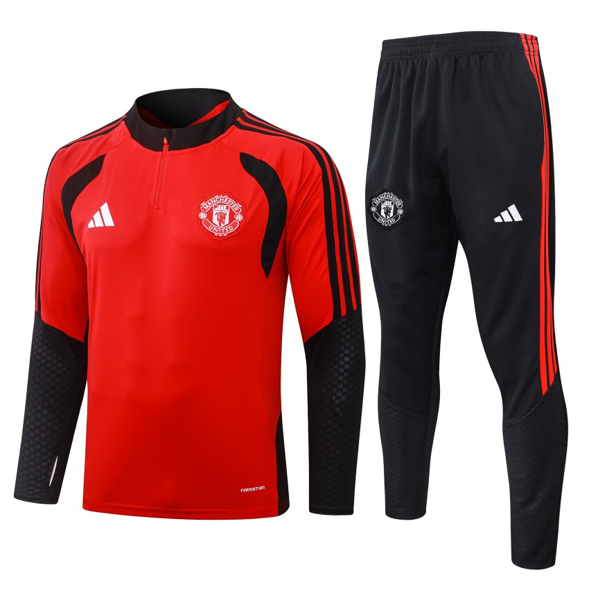 Survetement Manchester United Training 2026 2027 Rouge Noir (1)