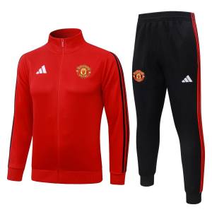 Survetement Manchester United Veste 2026 2027 Rouge Noir (1)