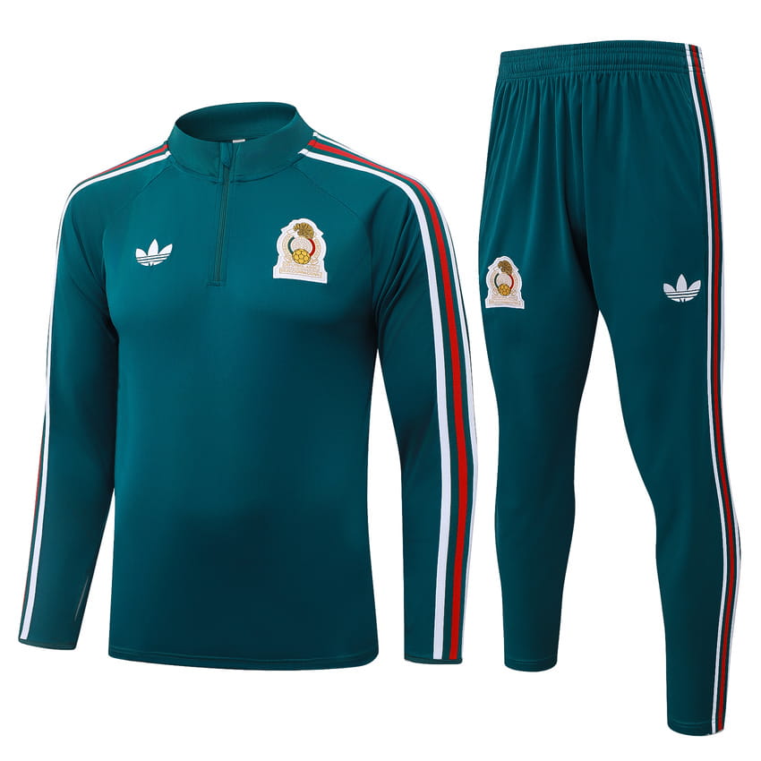 Survetement Mexique Training 2026 2027 Vert Foncé (1)