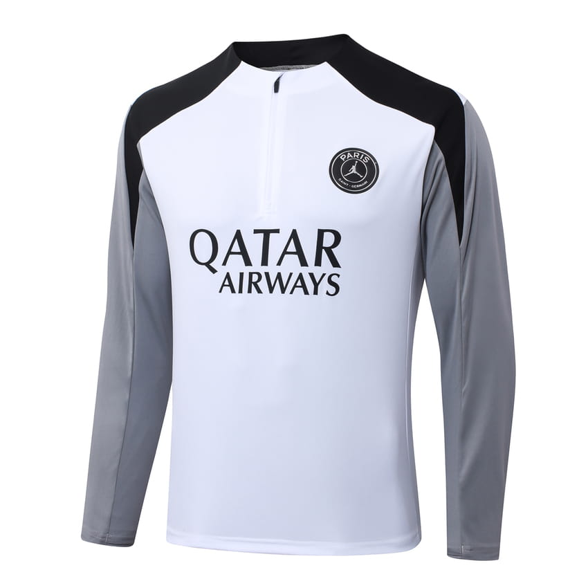 Survetement PSG Training 2026 2027 Blanc Gris (2) Survetement PSG Training 2026 2027 Blanc Gris (2)