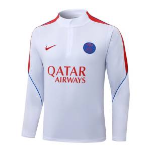 Survetement PSG Training 2026 2027 Blanc Rouge (2)