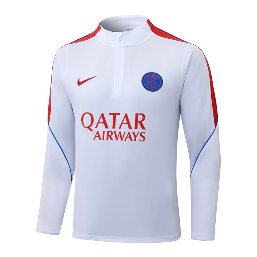 Survetement PSG Training 2026 2027 Blanc Rouge (2)