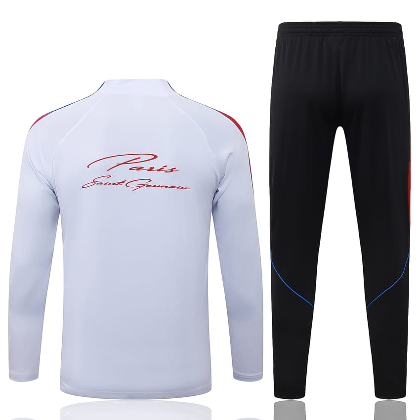 Survetement PSG Training 2026 2027 Blanc Rouge (3)