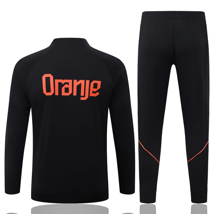 Trainingsanzug Niederlande 2026-2027 Schwarz Orange (2)