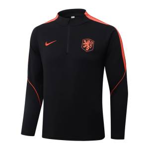 Trainingsanzug Niederlande 2026-2027 Schwarz Orange (4)