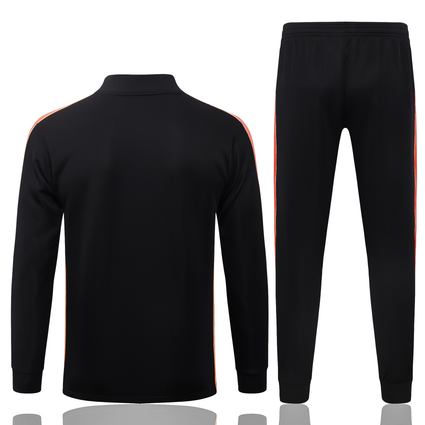 Netherlands Tracksuit Jacket 2026 2027 Black Orange (2)