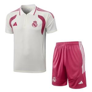 Survetement Real Madrid Polo 2026 2027 Beige Rouge