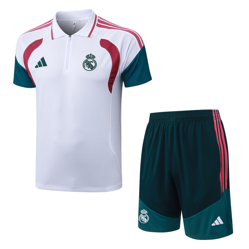 Survetement Real Madrid Polo 2026 2027 Blanc Rouge (1)