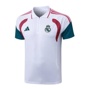 Survetement Real Madrid Polo 2026 2027 Blanc Rouge (4)