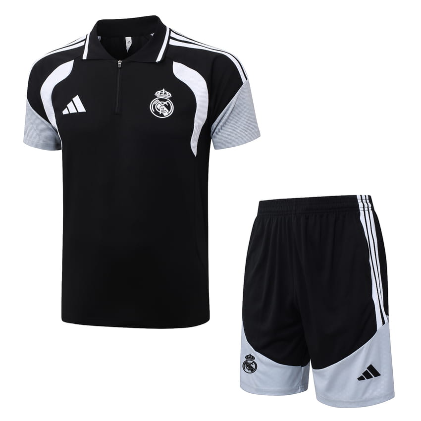 Survetement Real Madrid Polo 2026 2027 Noir Blanc (1) Survetement Real Madrid Polo 2026 2027 Noir Blanc (1)