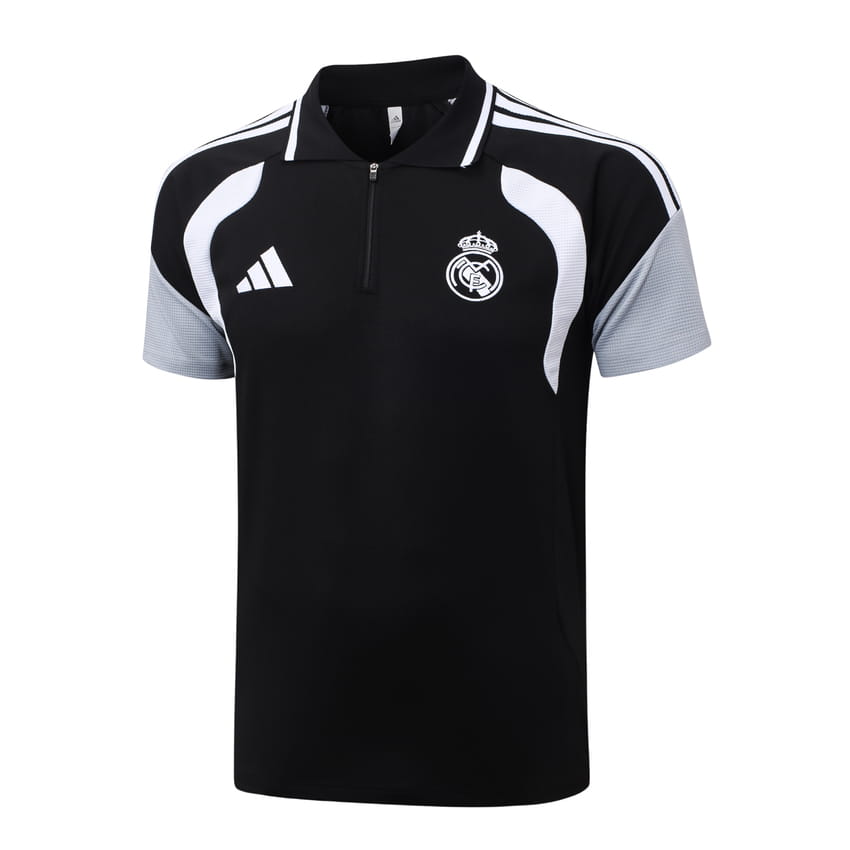 Survetement Real Madrid Polo 2026 2027 Noir Blanc (2) Survetement Real Madrid Polo 2026 2027 Noir Blanc (2)