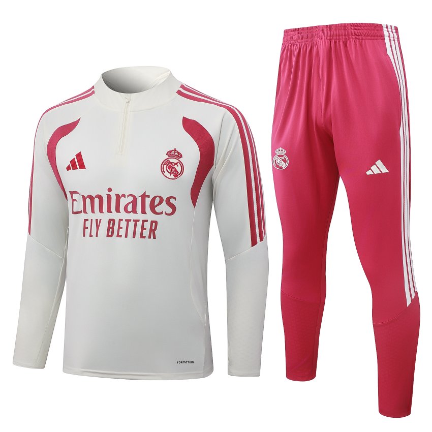 Survetement Real Madrid Training 2026 2027 Beige Rouge (1) Survetement Real Madrid Training 2026 2027 Beige Rouge (1)