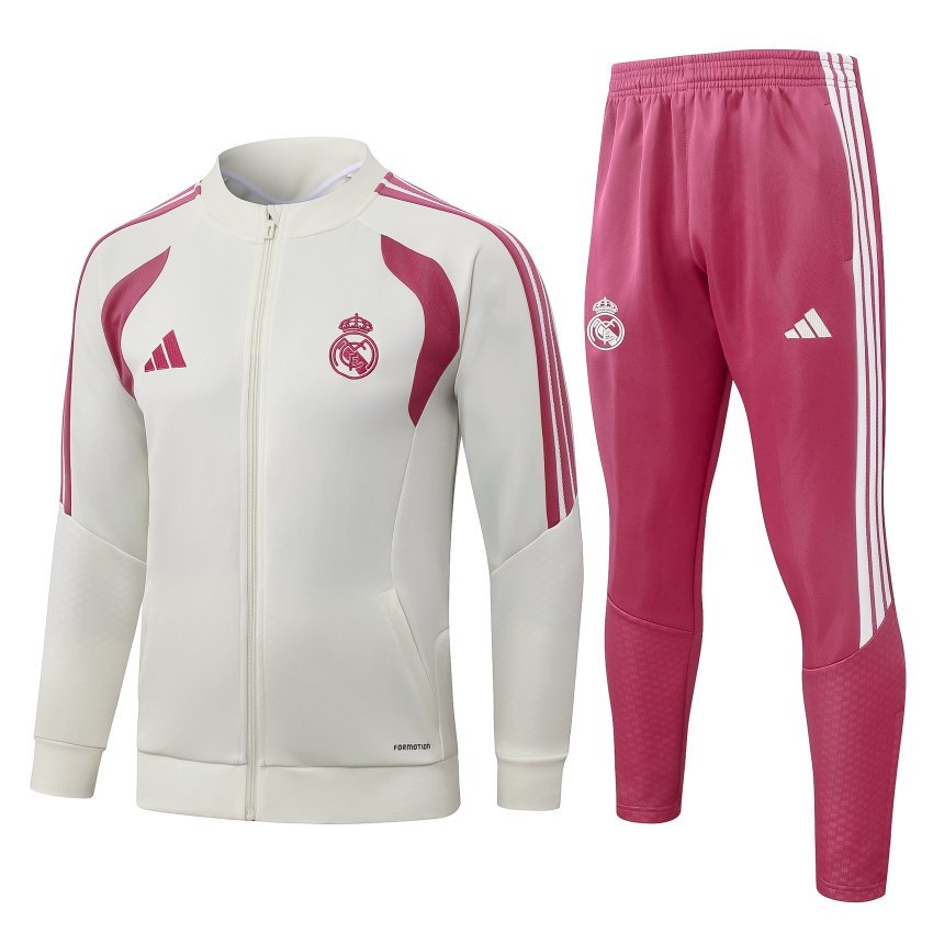 Survetement Real Madrid Veste 2026 2027 Beige Rouge (1) Survetement Real Madrid Veste 2026 2027 Beige Rouge (1)