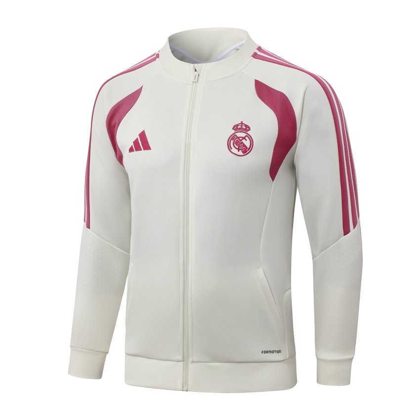 Survetement Real Madrid Veste 2026 2027 Beige Rouge (4) Survetement Real Madrid Veste 2026 2027 Beige Rouge (4)