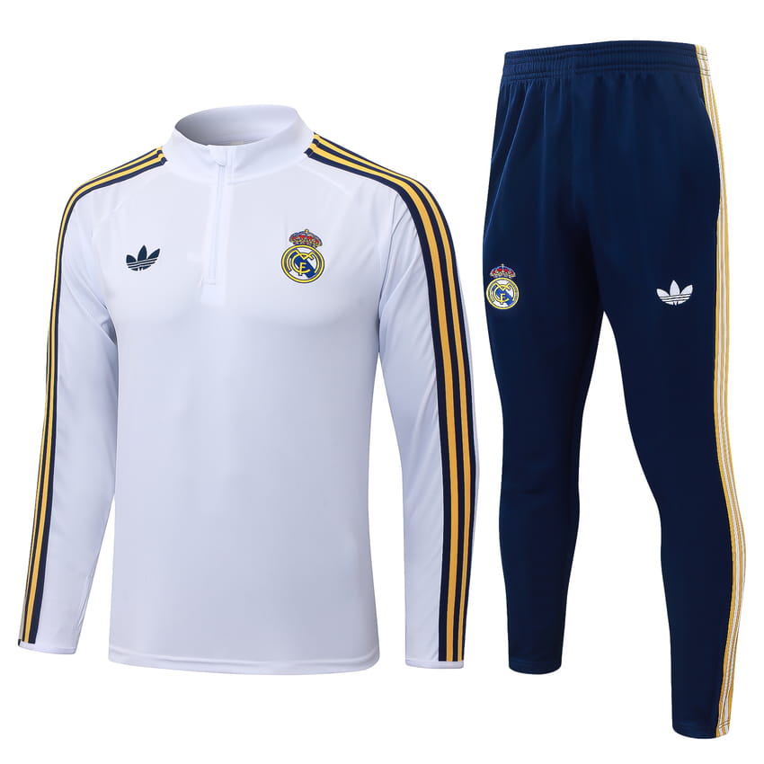 Survetement Real Madrid Veste 2026 2027 Blanc Clair (1)