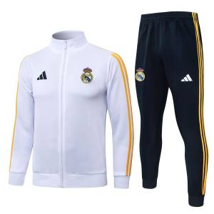 Survetement Real Madrid Veste 2026 2027 Blanc Jaune (1)