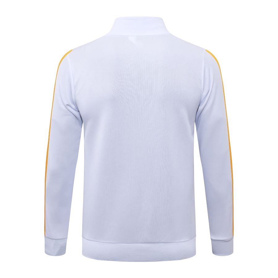 Survetement Real Madrid Veste 2026 2027 Blanc Jaune (3) Survetement Real Madrid Veste 2026 2027 Blanc Jaune (3)