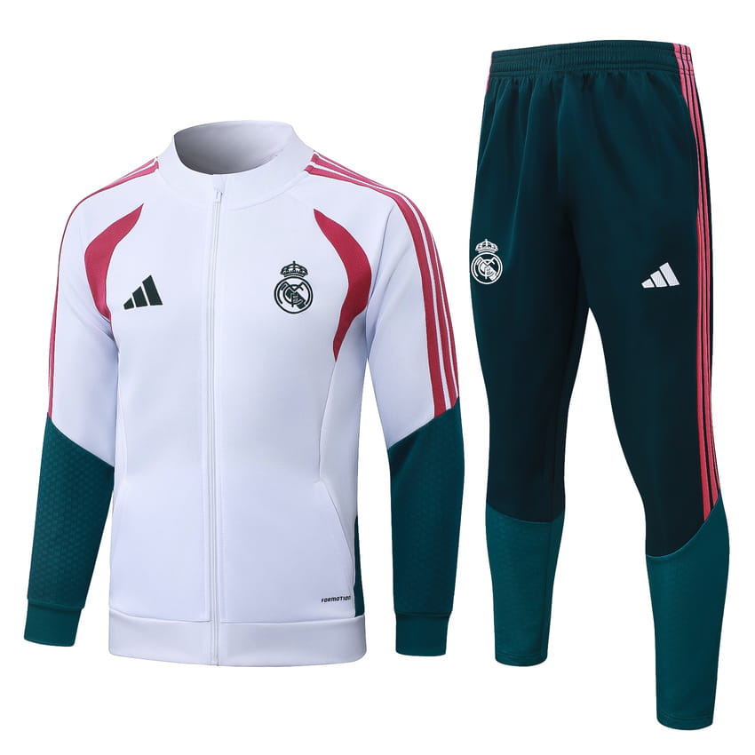 Survetement Real Madrid Veste 2026 2027 Blanc Rouge (1)
