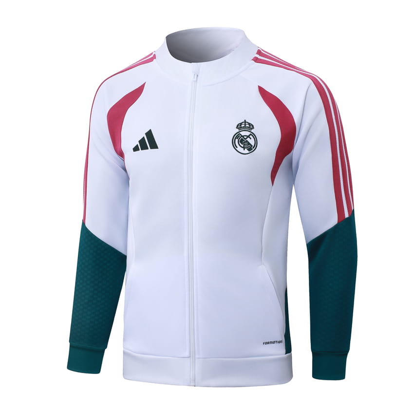 Survetement Real Madrid Veste 2026 2027 Blanc Rouge (2)