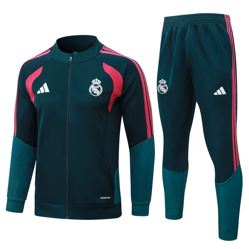 Survetement Real Madrid Veste 2026 2027 Bleu Pétrole (1)